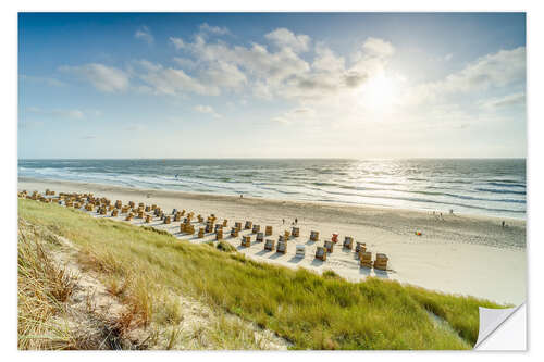 Naklejka na ścianę On the North Sea beach on Sylt