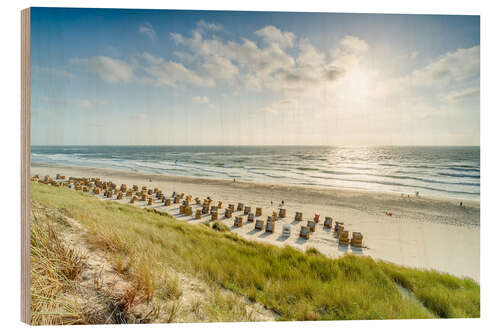 Quadro de madeira On the North Sea beach on Sylt