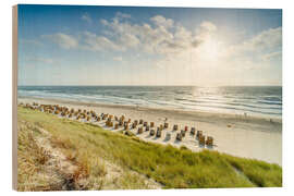 Quadro de madeira On the North Sea beach on Sylt