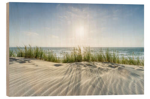 Holzbild Dünen am Strand IV