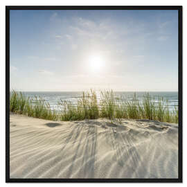 Gerahmter Kunstdruck Dünen am Strand II - Jan Christopher Becke