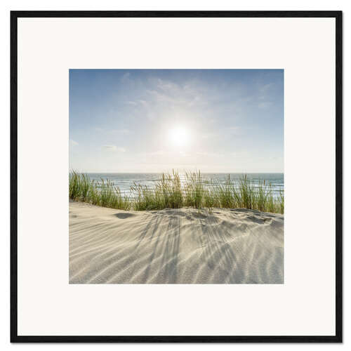 Gerahmter Kunstdruck Dünen am Strand II