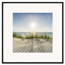 Gerahmter Kunstdruck Dünen am Strand II - Jan Christopher Becke