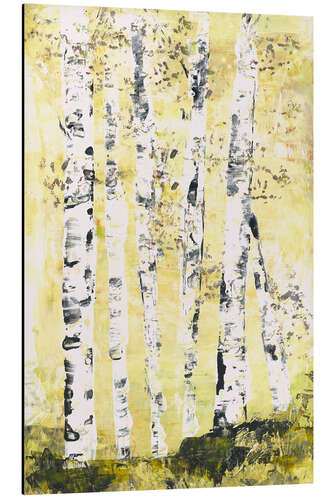 Tableau en aluminium Birch trees in the sunlight