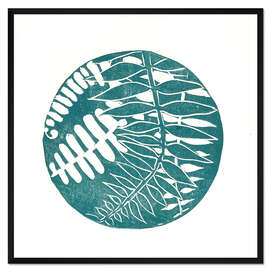 Gerahmter Kunstdruck Blätter Print II