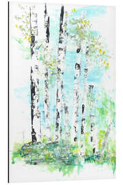 Magnettafel Birken im Frühling