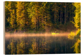 Obraz na drewnie A calm morning at the lake