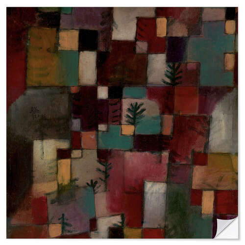 Muursticker Redgreen and Violet Yellow Rhythms