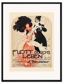 Gerahmter Kunstdruck Flott durchs Leben