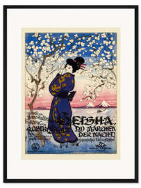 Gerahmter Kunstdruck Geisha, du Märchen der Nacht