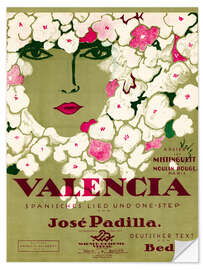 Selvklebende plakat Valencia - program of Spanish songs