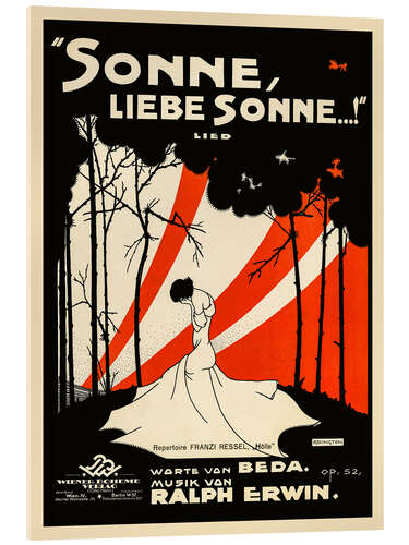 Acrylic print Sonne, liebe Sonne (vocal score title page, 1923)