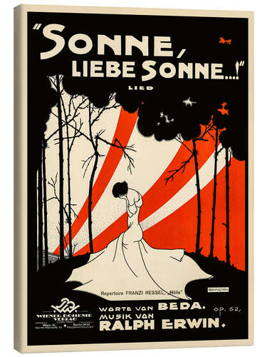 Leinwandbild Sonne, liebe Sonne (Noten-Titelblatt, 1923)