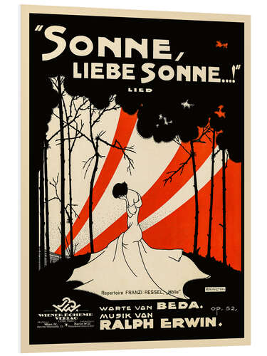 Bilde på skumplate Sonne, liebe Sonne (vocal score title page, 1923)