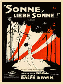 Magnettafel Sonne, liebe Sonne (Noten-Titelblatt, 1923)