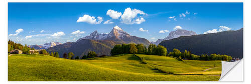 Naklejka na ścianę Watzmann with a mountain meadow in summer