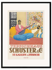 Inramat konsttryck Teppichhaus Schuster &amp; Co - Vintage Advertisement