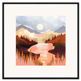 Framed art print Mountain Forest Lake