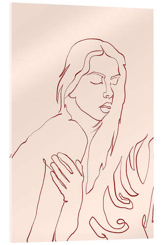 Acrylic print Lineart Lady