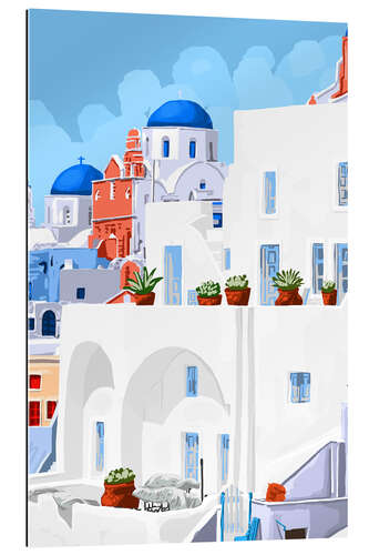 Quadro em plexi-alumínio The Santorini Vacay