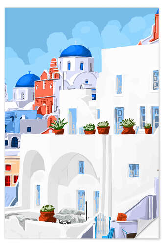 Wandsticker Der Santorini Vacay