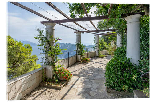 Acrylic print Garden of Villa San Michele, Capri, Italy