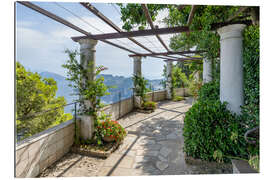 Tableau en plexi-alu Garden of Villa San Michele, Capri, Italy