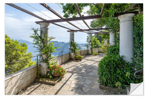 Naklejka na ścianę Garden of Villa San Michele, Capri, Italy