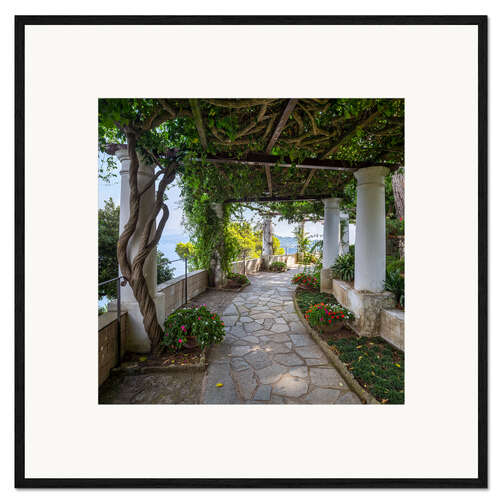 Gerahmter Kunstdruck Garten der Villa San Michele auf der Insel Capri