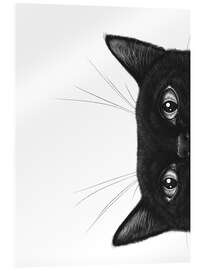 Obraz na szkle akrylowym  Black cat II - Valeriya Korenkova