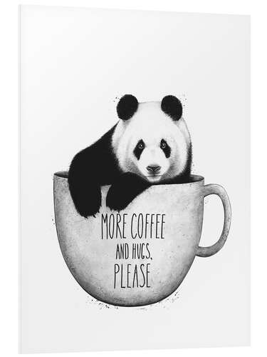 Foam board print Panda with coffee