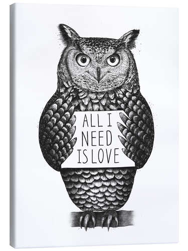 Stampa su tela Owl with love