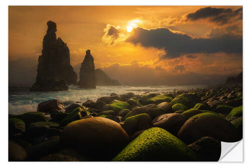 Selvklebende plakat Dreamy seascape of Madeira