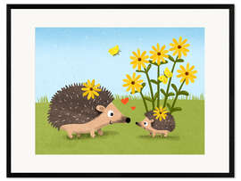 Impresión de arte enmarcada Hedgehog luck