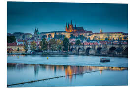 Foam board print Prague in the evening