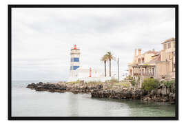 Gerahmter Kunstdruck Der Cascais-Leuchtturm
