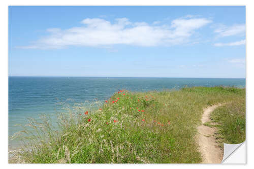 Selvklebende plakat Baltic Sea view in spring