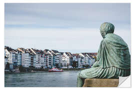 Selvklebende plakat Basel View of the Rhine