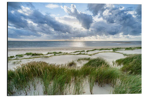 Cuadro de aluminio Stormy weather on dune beach