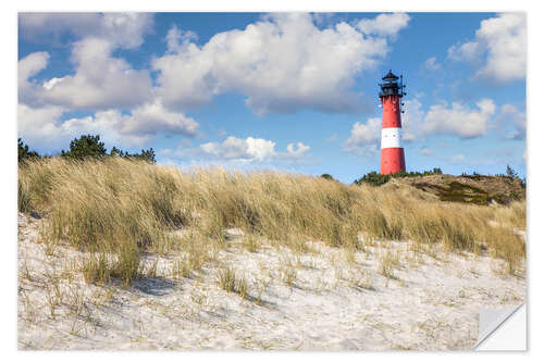 Selvklebende plakat Hörnum beach and lighthouse on Sylt