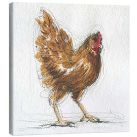 Canvas print Hen