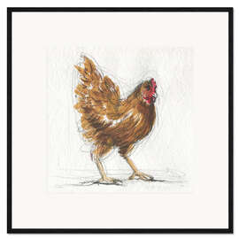 Framed art print Hen