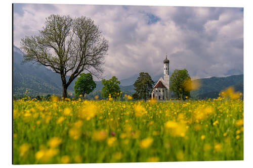 Aluminium print Spring in the Allgaeu