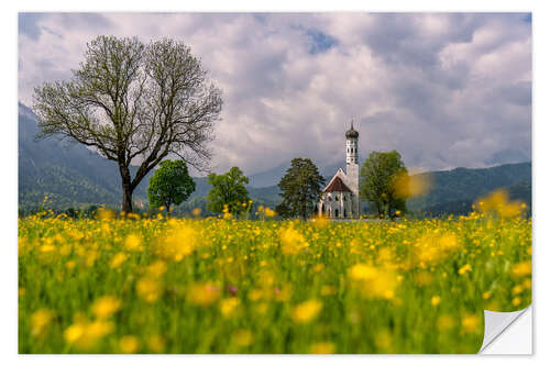 Vinilo para la pared Spring in the Allgaeu