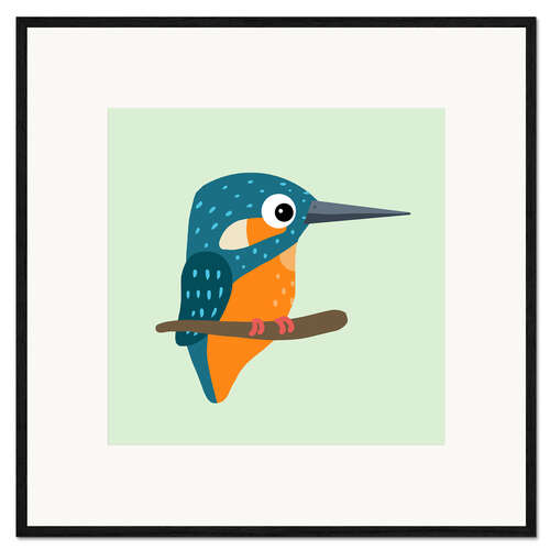 Ingelijste kunstdruk Kingfisher