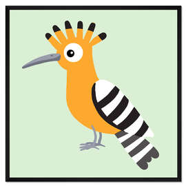 Gerahmter Kunstdruck Wiedehopf