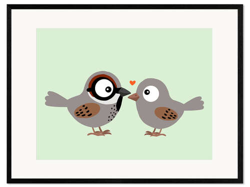 Kunsttryk i ramme House sparrow