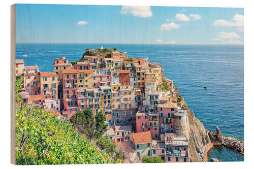 Holzbild Manarola-Architektur