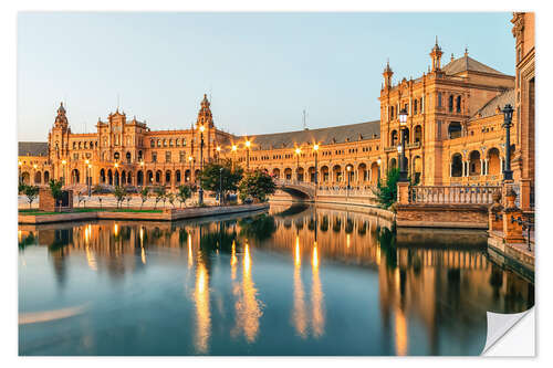 Selvklebende plakat Seville Downtown