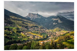 Foam board print Dolomites Valley